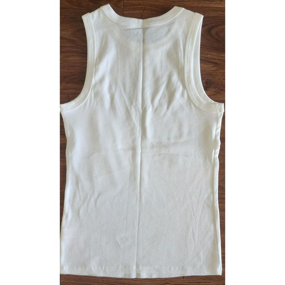 NWT Womens Size M A.N.A. White RIBBED Tank - Picture 3 of 4